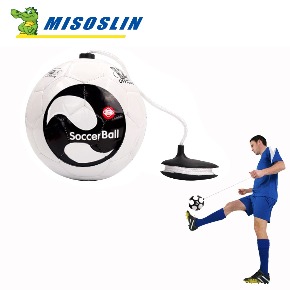 Size 2 Football Training Ball Kick Soccer Ball TPU Football Rope Touch Solo Kickwith String Beginner Trainer Practice Belt