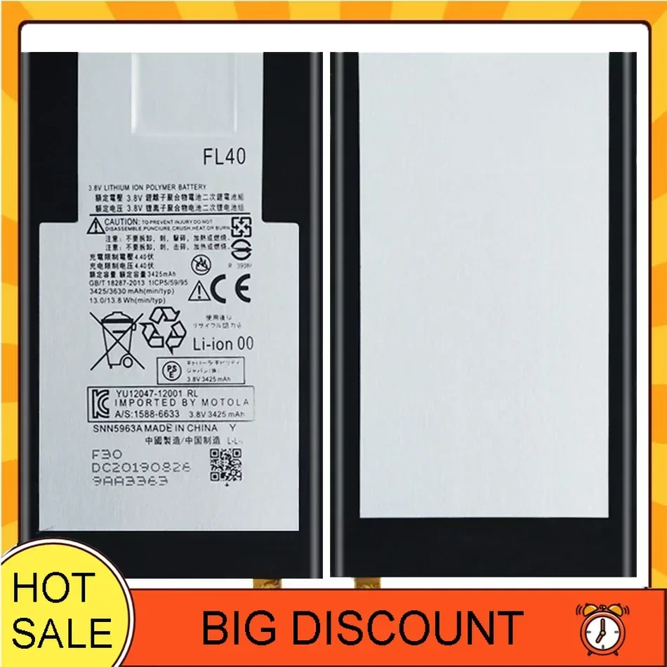 FL40 3630mAh Mobile Phone Battery For Motorola Moto X 3A MotoX Play Dual XT1543 XT1544 XT1560 XT1561 XT1562 XT1563 XT1565