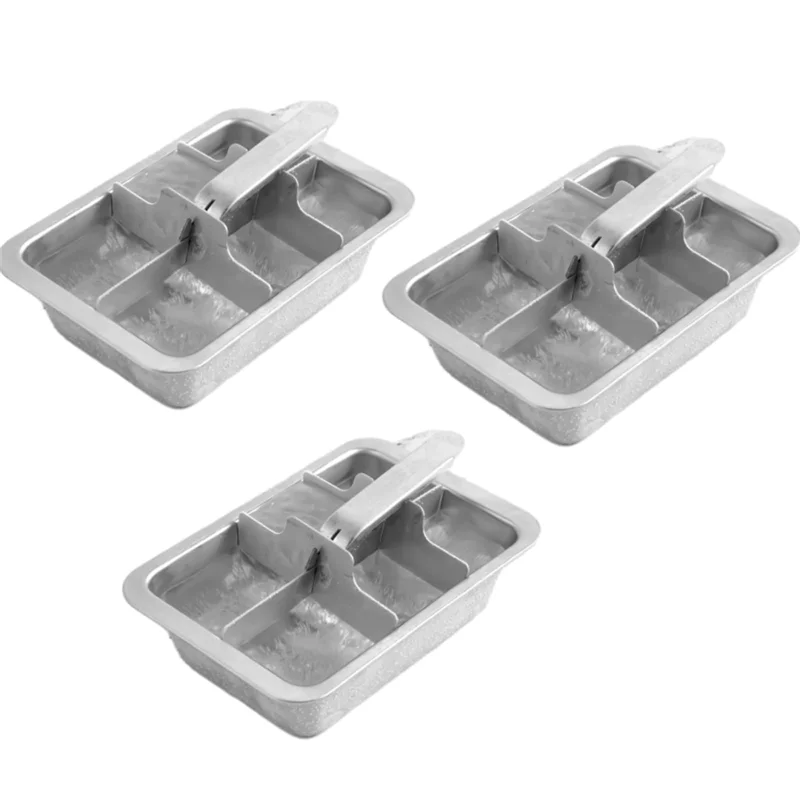 

Easy Release Handle 3-Pack 6-Slot Stainless Steel Ice Cube Tray For Making Variety Of Ice Cubes Icecubes