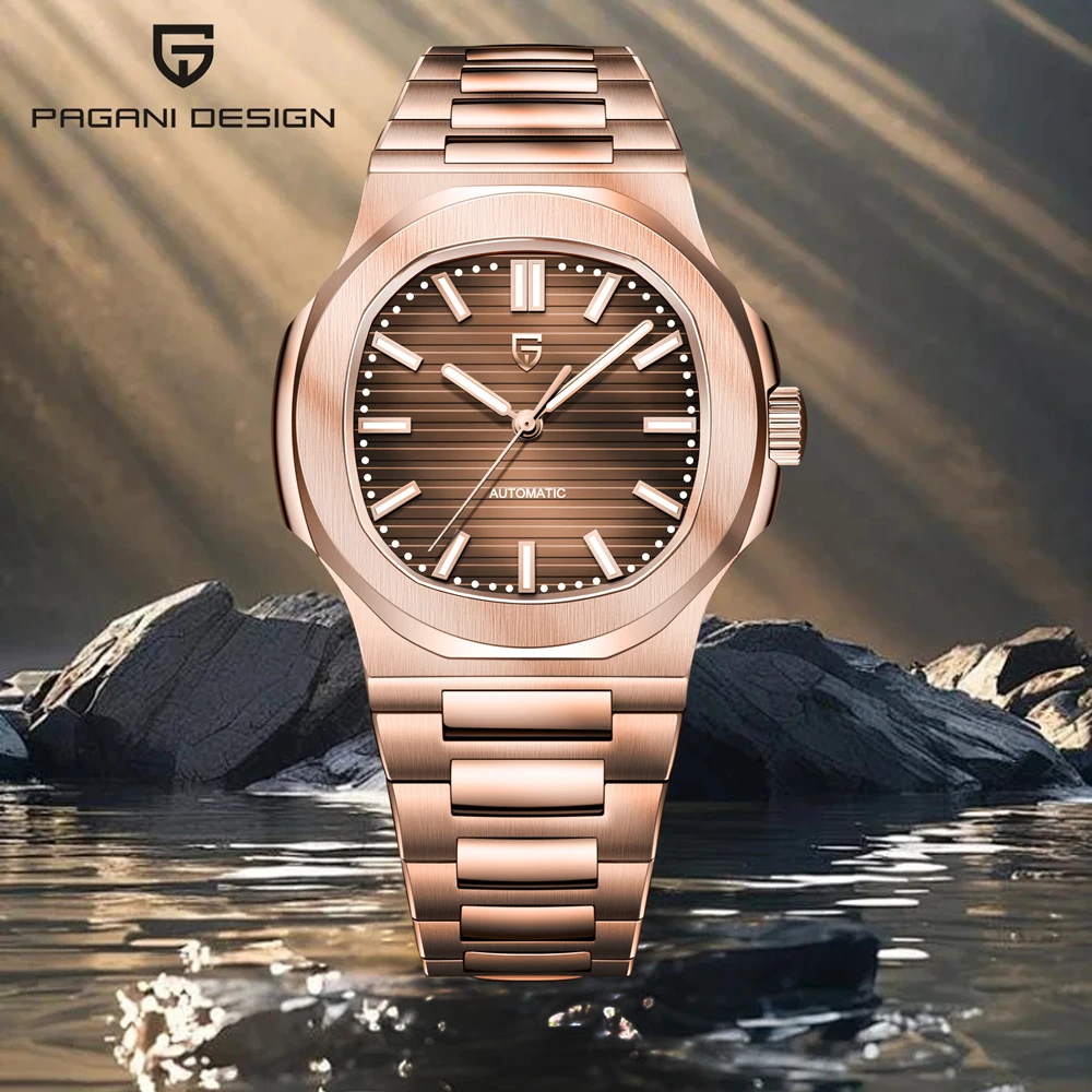 PAGANI DESIGN Watch Men's 1728 Luxury Quartz Men's Watch Hiou ST6 Movement Sapphire Glass Waterproof Men's Stainless Steel Watch