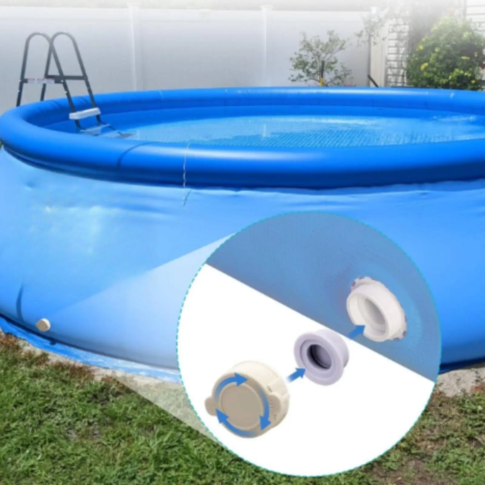 Pool Exhaust Valve Cap Exact Fit Pool Valve Cap with Tabs Compatible Above-Ground