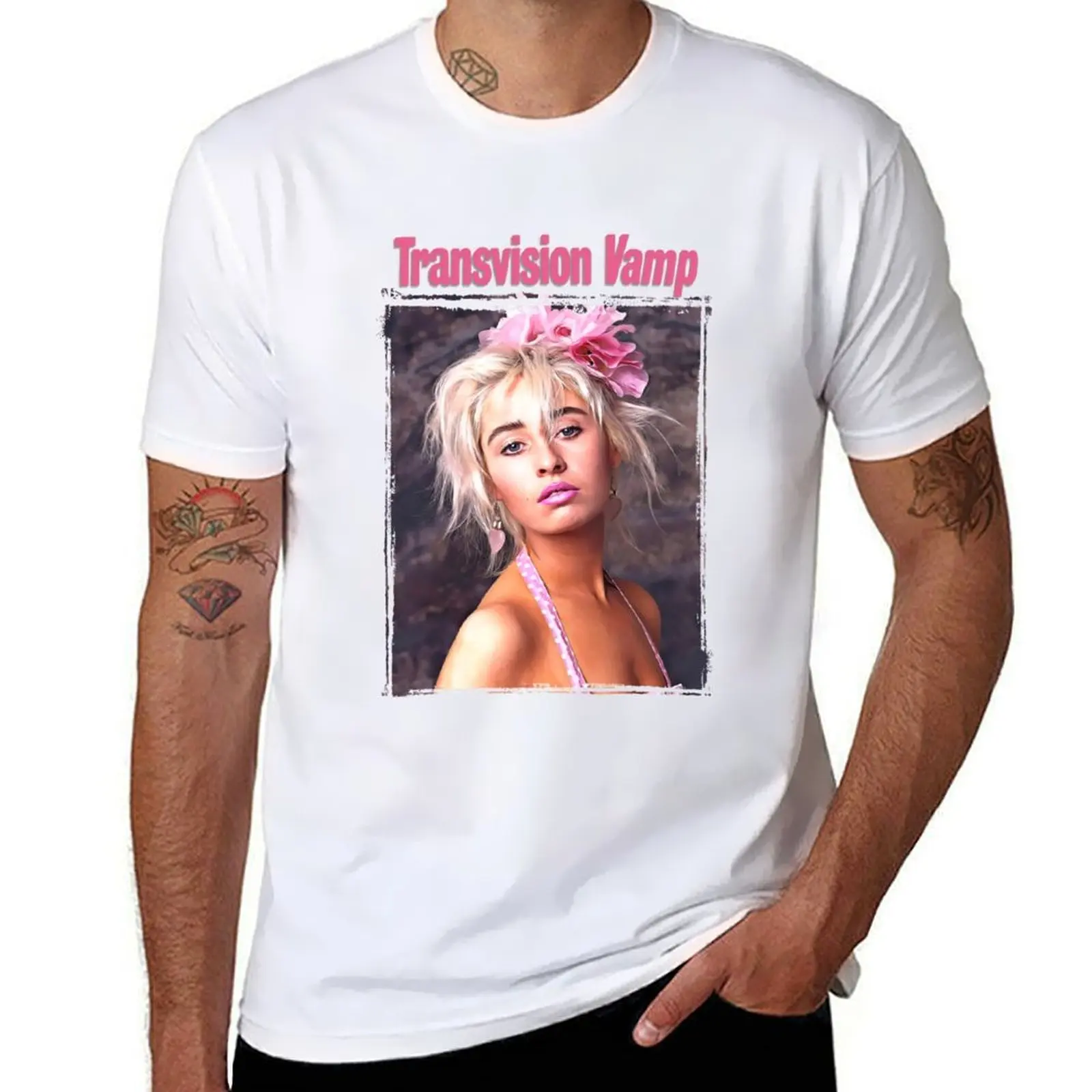 

Vintage Transvision Vamp With Wendy James Post Punk Music Black T-Shirt funny t shirts cotton T-Shirt