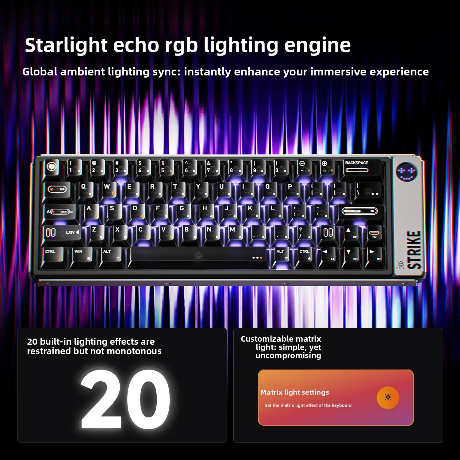 AULA BOX63 Magnetic Switch Keyboard Custom Aluminium 8KHz 0.001mmRT Gasket Structure Low Latency Ergonomics RGB Game Accessories