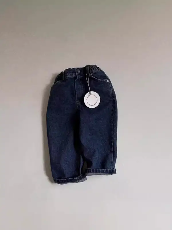 2026 Spring New Baby Denim Trousers Infant Girl Versatile Casual Pants Toddler Boy Fashion Jeans Kids Solid Loose Harem Pants - Image 3