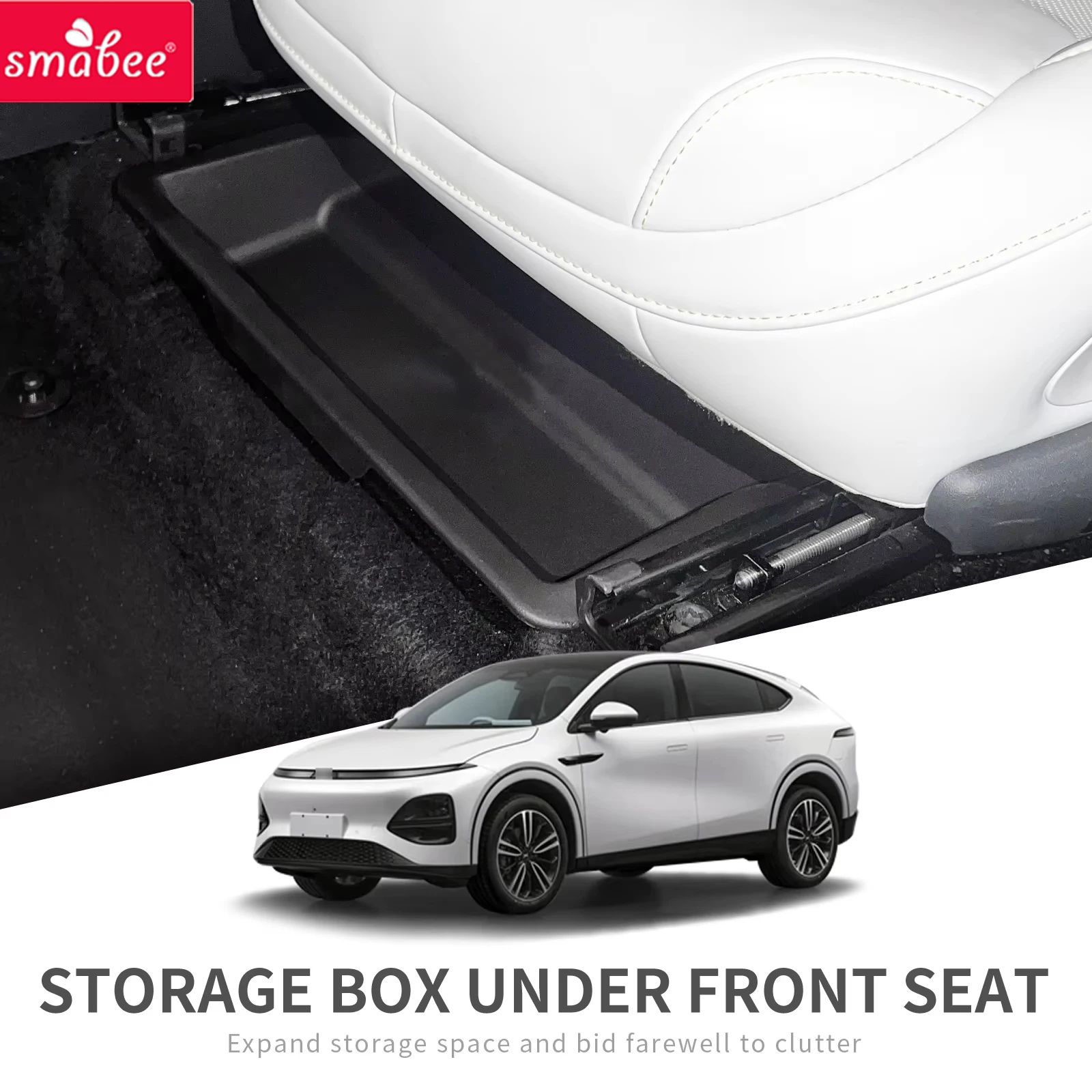 Smabee para Xpeng G6 2023-2026 / G7 2025 2026: Caixa Organizadora de Armazenamento para Carro, Tipo Gaveta Sob o Assento, Acessórios