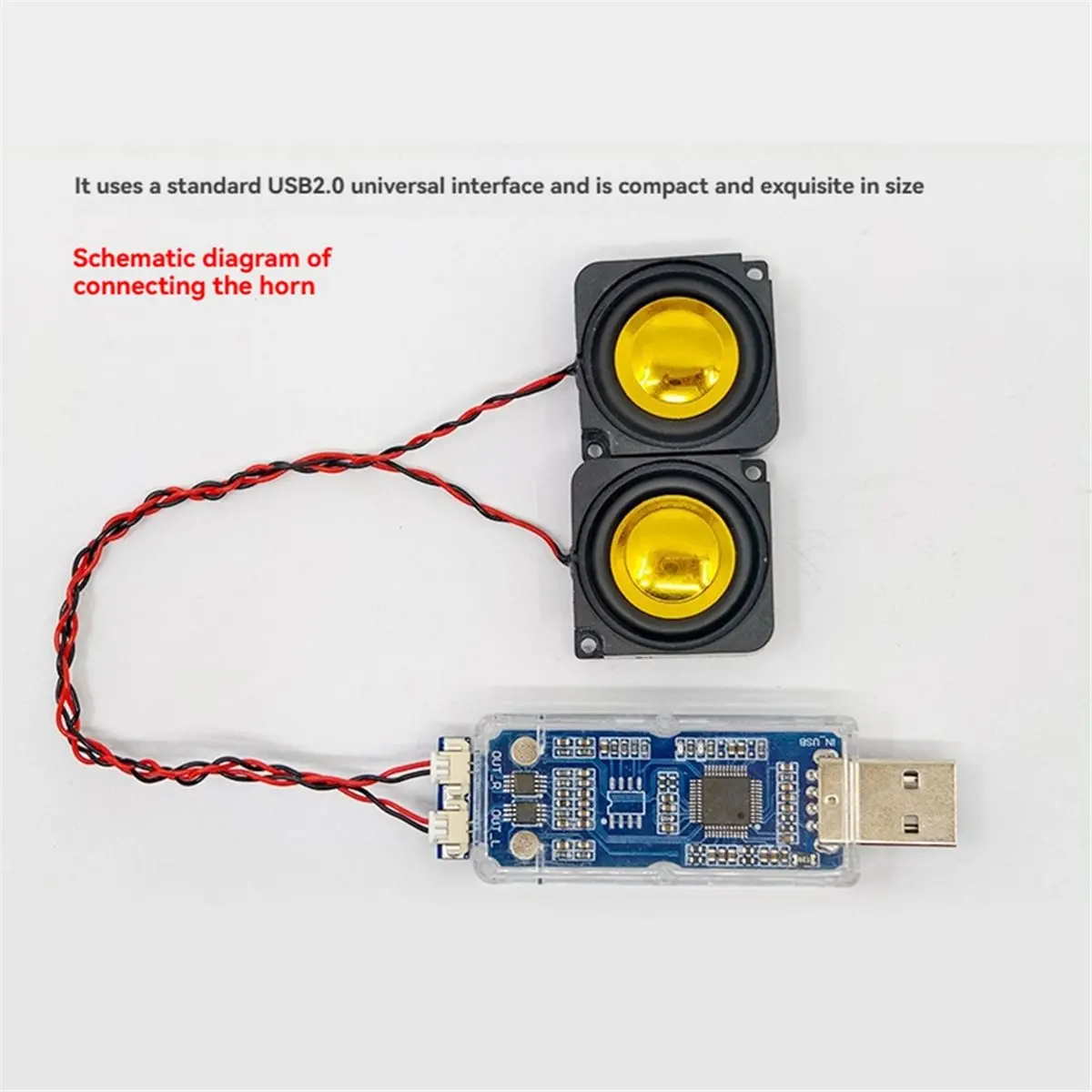 USB Sound Card SSS1629A5 Supports Playback and Recording Stereo Codecs Plug-and-Play for / Nano