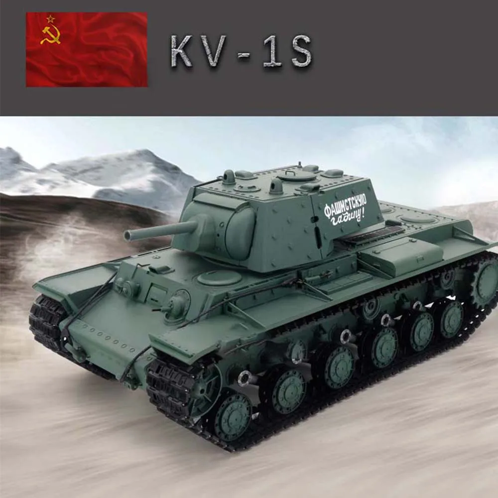 Henglong 1/16 zdalnie sterowany czołg radziecki KV-1s metalowy tor, który można prać w wersji 7.0 Model wojskowy zabawki dla chłopca