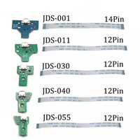 USB Charging Port Socket Circuit Board 12Pin JDS 011 030 040 For PS4 Controller