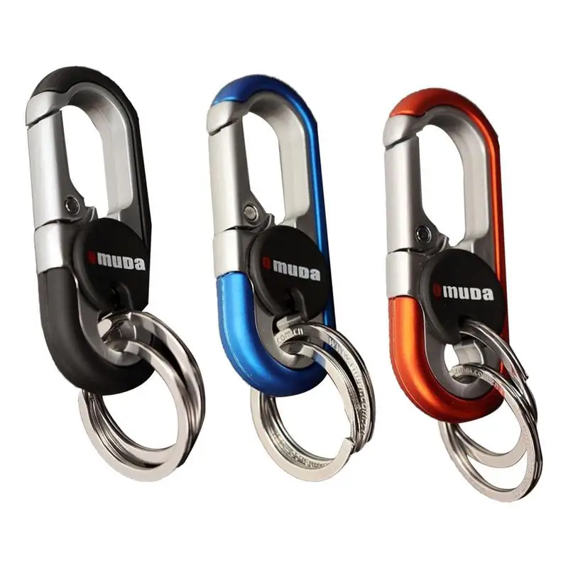 Key Carabiner Double Rings Key Rings Carabiner For Car Keys Easy Using And Disassemble Mini Outdoor Tools For Women Men Boys