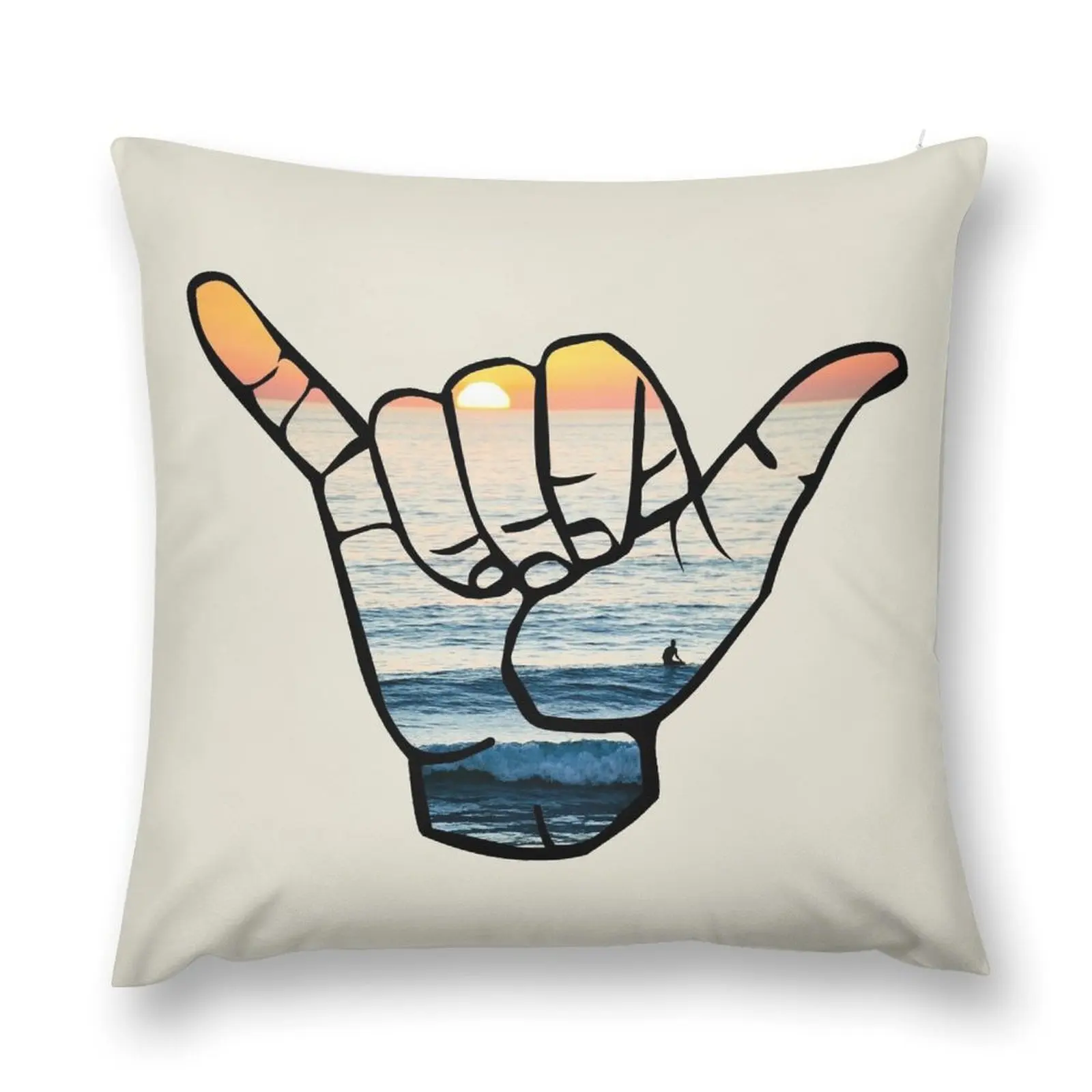 Shaka Waves Throw Pillow Sofa Pillow Cover Luxury Pillow Case