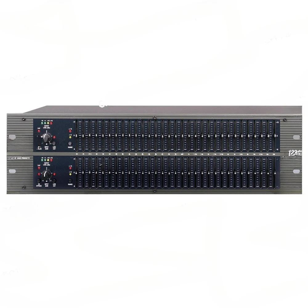 DBX-1231 Dual Equalizer Professional Audio Processor, Audio Equalizer 31 Band Graphic, Audio Interface Mixer for Stage
