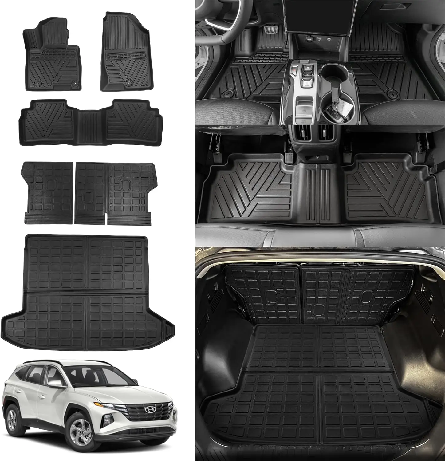 

All-Weather Car Interior Protection, TPE Material, Backrest & Trunk & Floor Mats, Full Coverage, Non-Slip Design