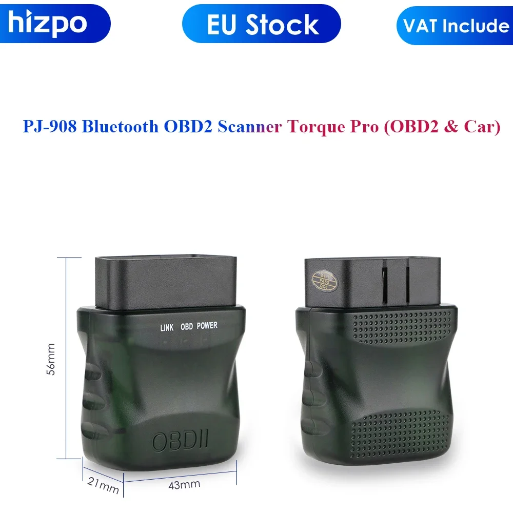 Car Monitor PJ-908 Bluetooth OBD2 Scanner Torque Pro for Hizpo Brand Store Stereo Navigation Autoradio Head Unit Audio Video