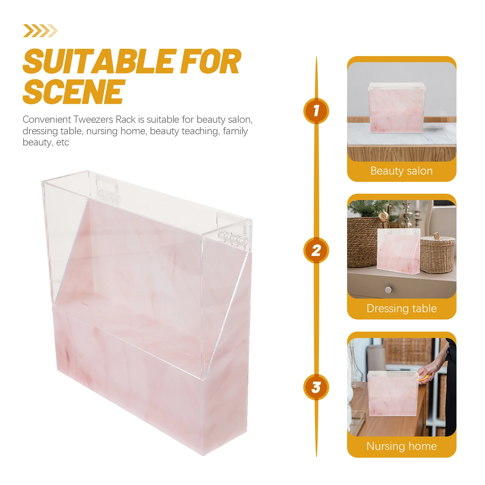 

Acrylic Makeup Eyelash Extension Tool Box Tweezers Storage Case Container Beauty Salon Household Storage ganizer