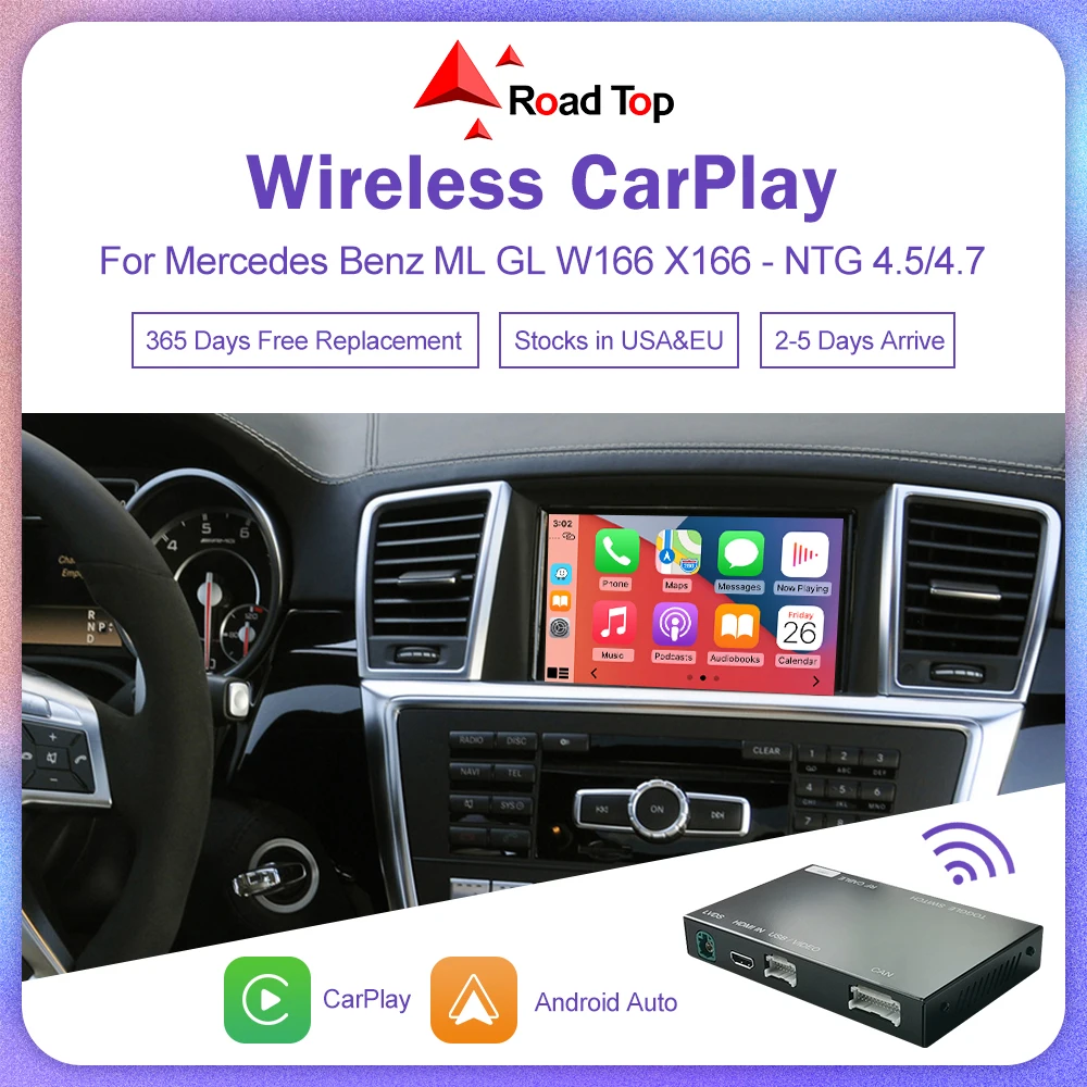 Wireless CarPlay for Mercedes Benz ML GL W166 X166 2012-2015 Android Auto Mirror Link AirPlay USB Video Camera View Car Player