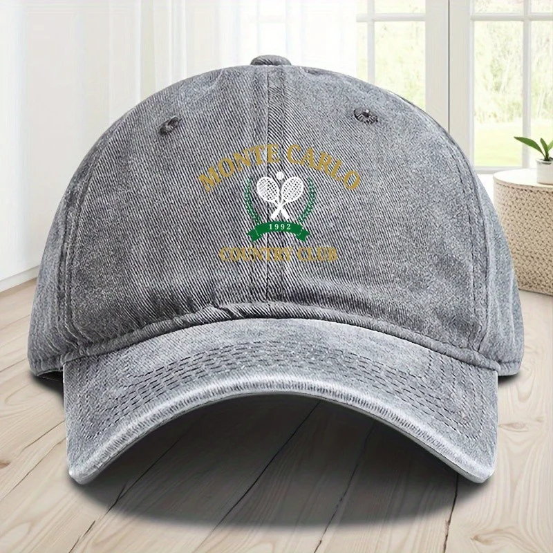 قبعة مونتي كارلو كوري كلوب فينتاج للتنس كلاسيكية بلون سادة قبعة بيسبول مقاومة للرياح للرجال والنساء لصيد الأسماك في الهواء الطلق