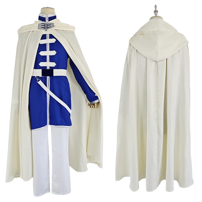 Himmel Cosplay Frieren Kostuum Pruik Anime Frieren Bij De Begrafenis Mantel Uniform Outfit Blauw Haar Halloween Kostuums Voor Mannen Vrouwen