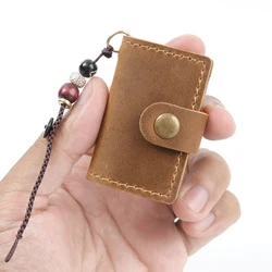 Cute Tiny Leather Notebook Mini Pocket Notepad Travel Sketchbook Planner Diary Retro Cowhide Cover Booklet Christmas Wedding