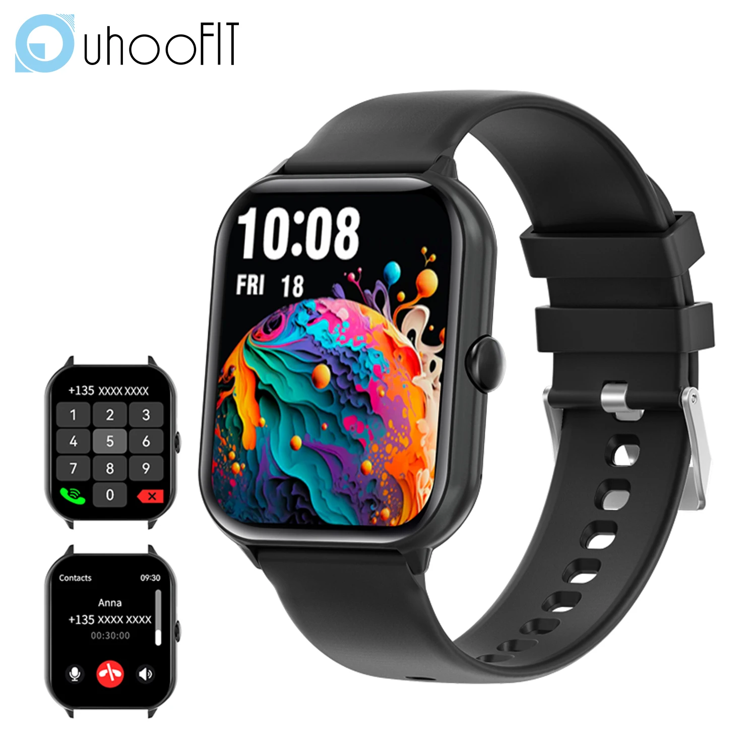 

Смарт-часы для мужчин и женщин, Bluetooth, голосовой вызов, мониторинг сердечного ритма, фитнес-спортивный трекер, водонепроницаемые умные часы для Android IOS