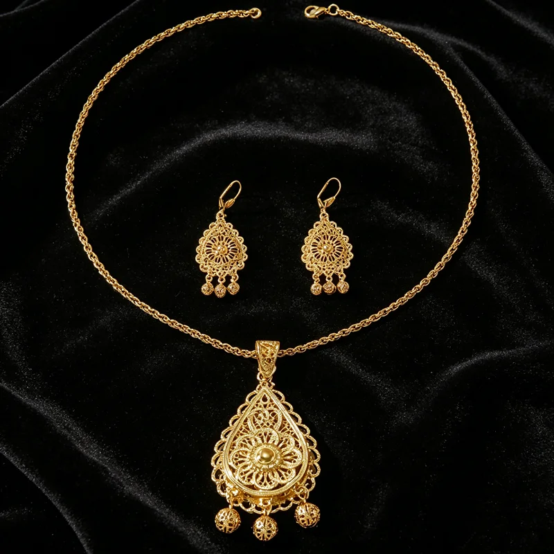 ชุดเครื่องประดับแบบกลวงเคลือบเ - Layered Necklace Set บทวิจารณ์และราคา