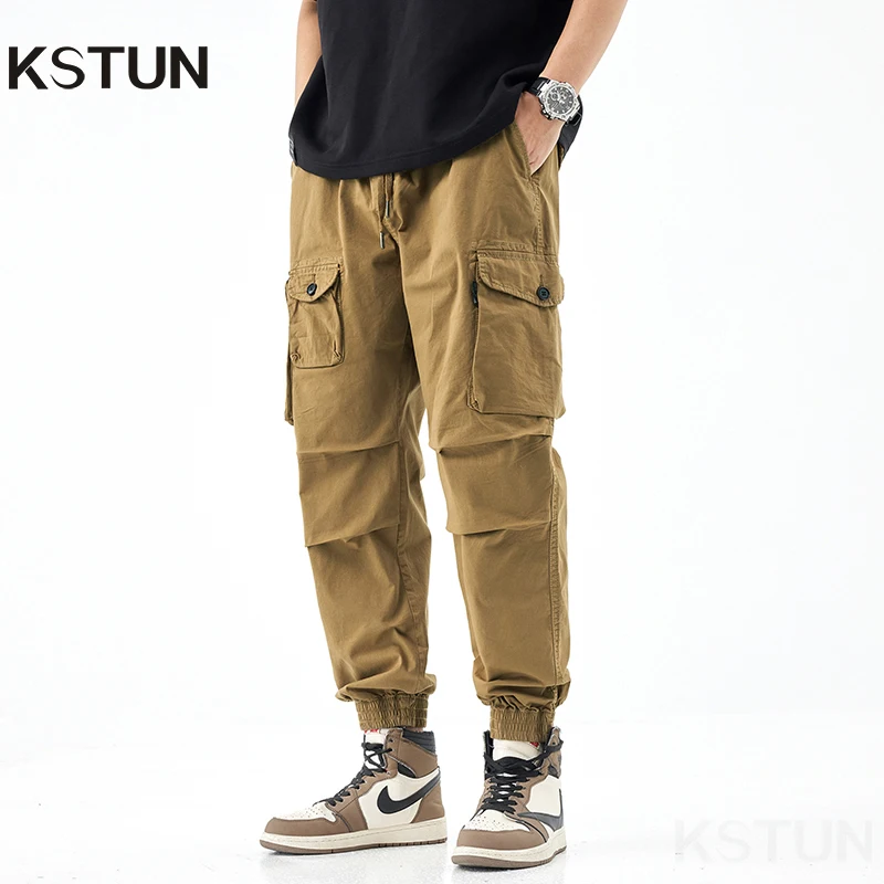 

Mens Harem Pants Loose Casual Joggers Sweatpants Men Cargo Pants Pleated Tapered Multi-Pockets Hip Hop Ankle-banded Sports Pants