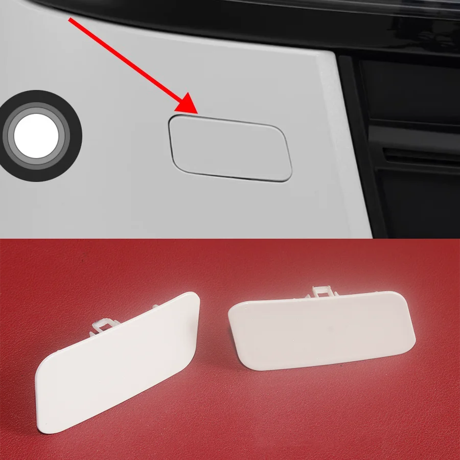 1Pc Front Bumper Headlight Cleaner Washer Nozzle Cover Sprayer Cap Fit For Toyota Land Cruiser 200 LC200 J200 2008-2011 LC300