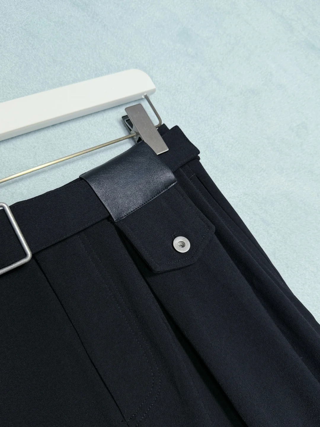 Spring New High Waist Wide Leg Pants Women Pleated Waist Denim Belt Loose Fit Floor Length Trousers Casual Streetwear