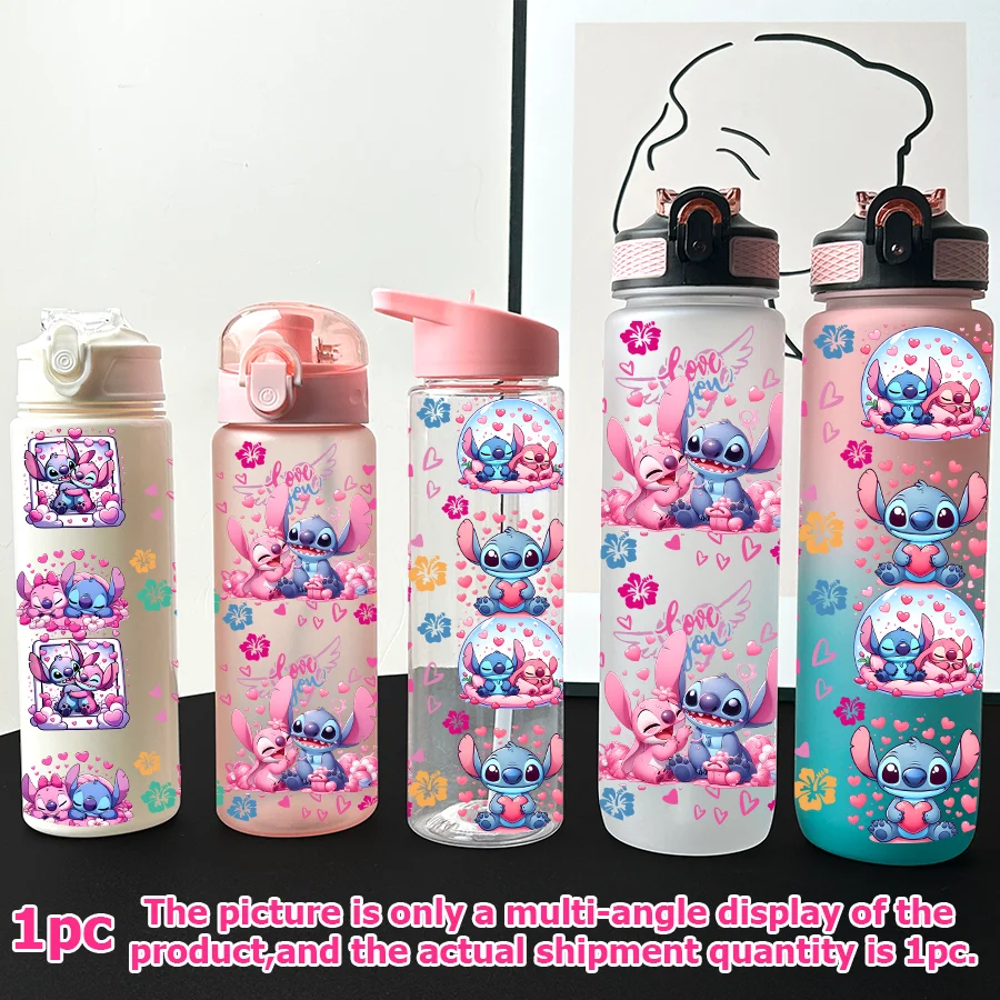 

1 шт. Disney, вышивка, ангел с принтом 23-32 унций, многопластиковая бутылка для воды, портативная спортивная чашка для воды, подарок на день рождения