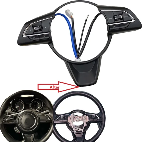 Imagen 2 del producto Botones de interruptor de Control de crucero para volante, botones de volumen de música, accesorios de coche para Suzuki Dezir 2022