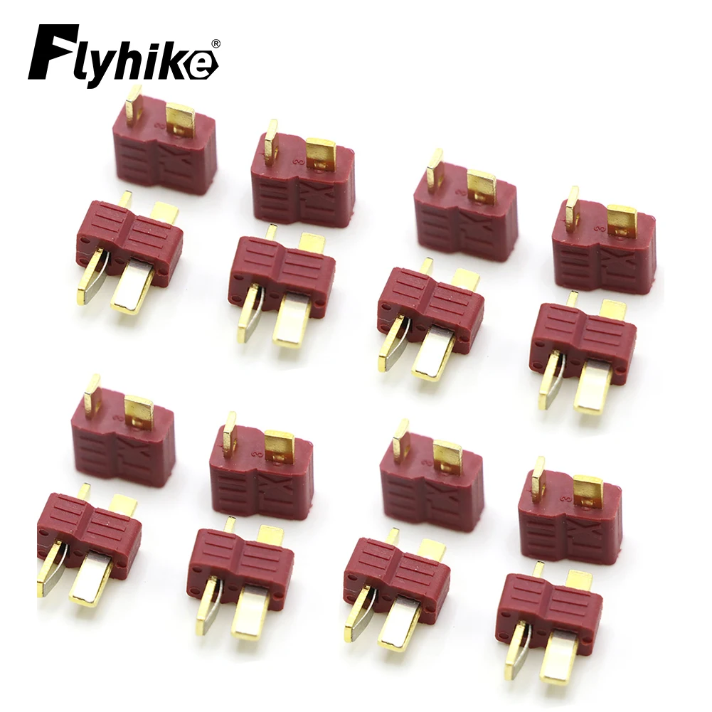 20pcs Anti-skidding Deans Plug T Female / Male Plug Connector for RC Lipo Battery ESC Rc Helicopter (10pair)