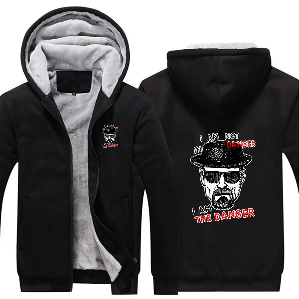 

2026 Breaking Bad Printing Men's New Autumn And Winter Thicken Zipper Sweatshirt Fleece Warm Comfortable Hoodies