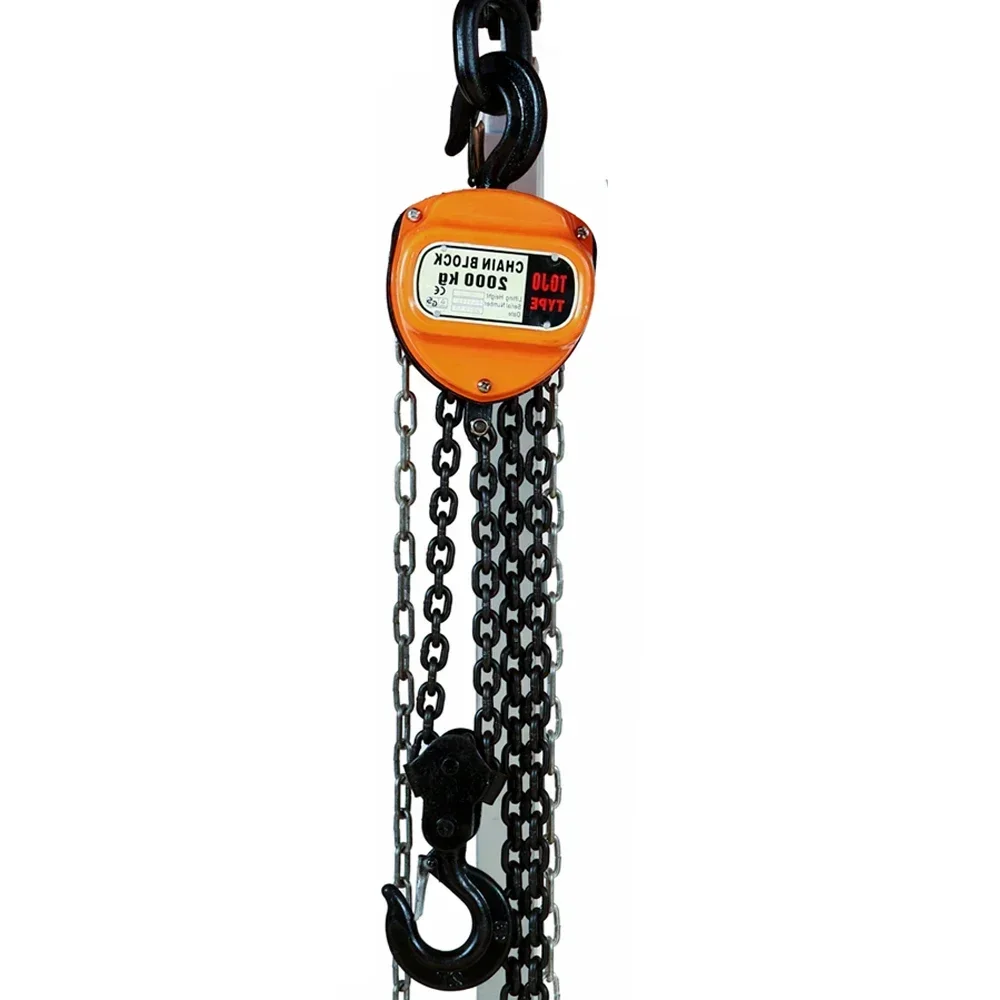 New Small Triangular Chain Hoist 1 Ton Manual Inverted Chain Small Crane Lifting 3/6Meter Lift Portable Manual Lever Block Lifti