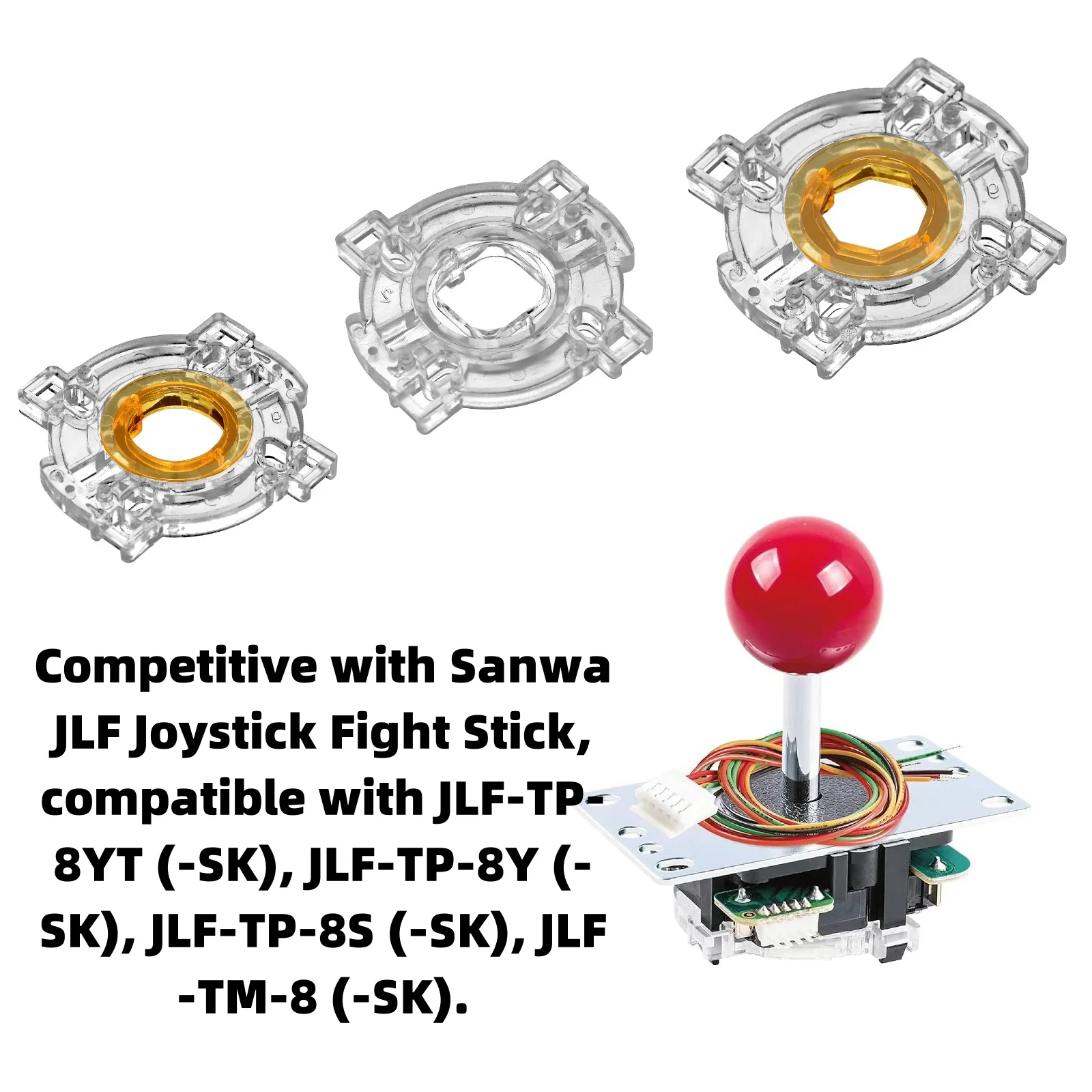Imagem -03 - Restritor Gate Arcade Octogonal Redondo Quadrado Joystick Vara de Luta Compatível com Sanwa Gt-y Jlf Maneiras Pcs