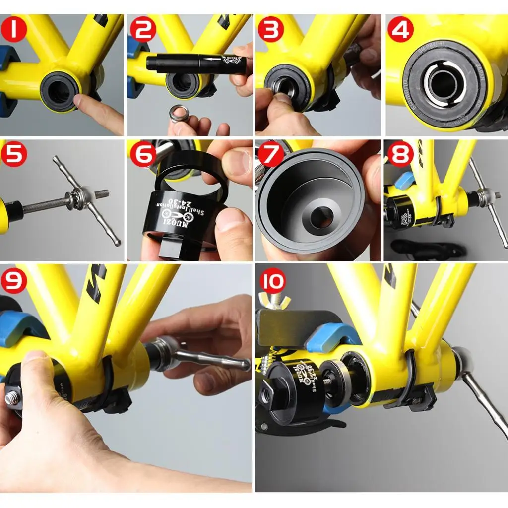 

Bicycle Bearing Press Bundle Alloy Dismantle and Install Tool Multi Tool Kit for BB86 BB30 BB91 BB92 PF30