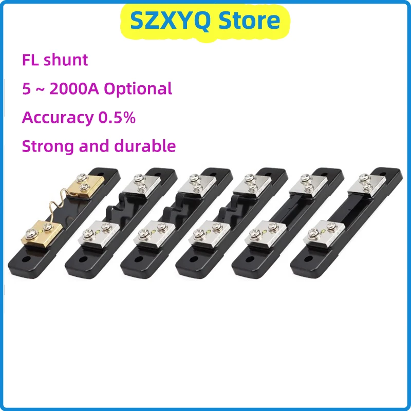 

DC ammeter shunt FL-2 fixed 75mV 5/10/15/20/30/50/75/100/150/200/400/600/750/800/1000/1500/2000A 5% for analog current voltmeter