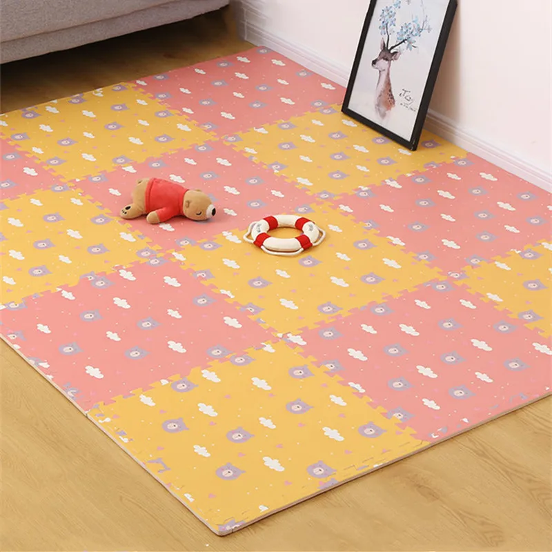 16PCS Activities Mat for Baby Puzzle Mat Baby Play Mat 30x30cm Bear Game Mats Tatame Baby Mat Playroom Mat Crawling Mat Foot Mat