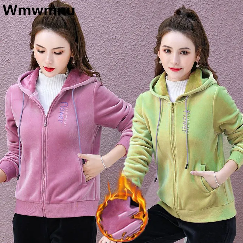 

Winter Velvet Sweatshirts Jogging Pants Outfit Warm Thick Hoodie Conjuntos Baggy Plush Sweatpants Ensemble Tracksuit 2 Piece Set