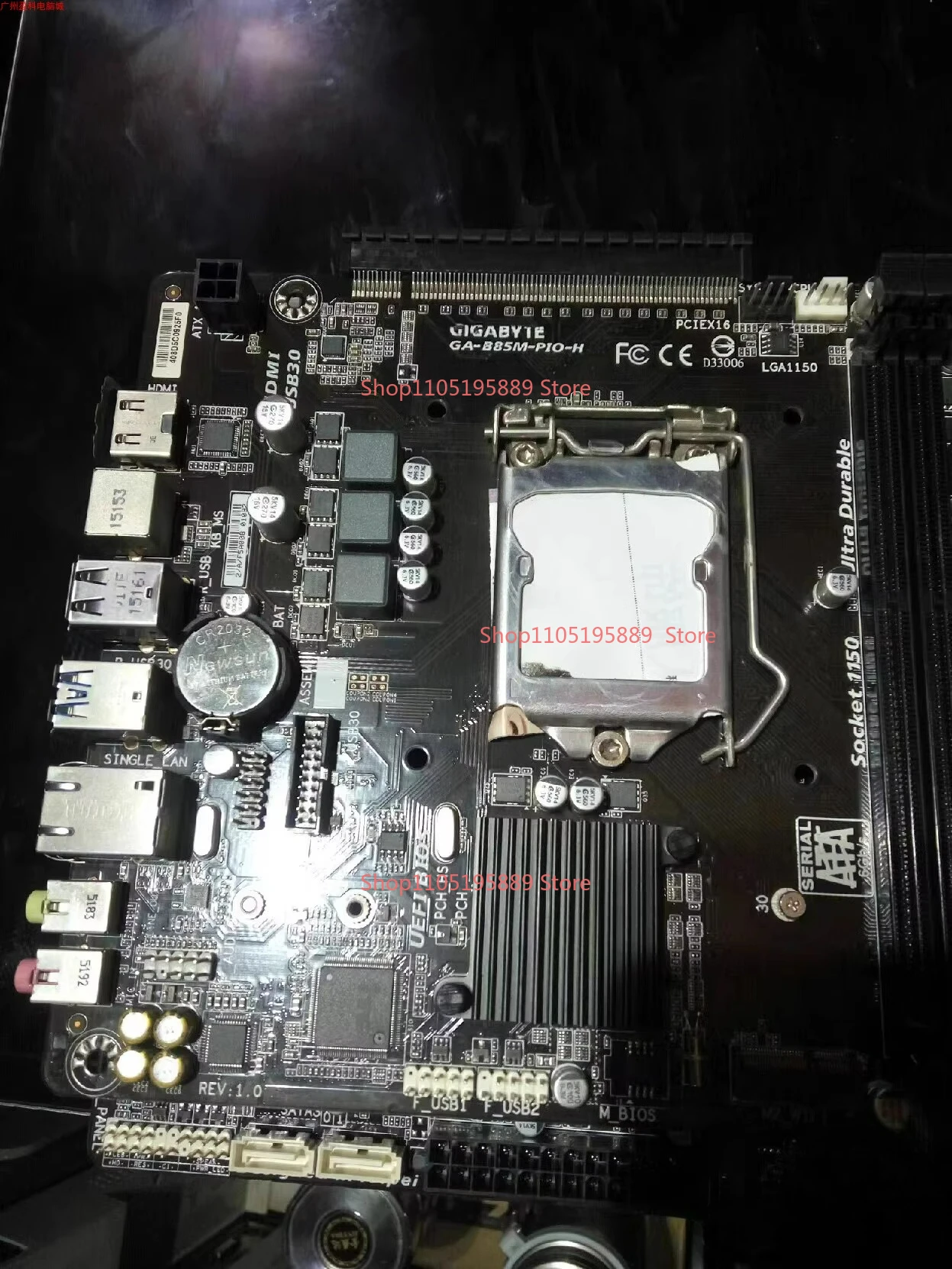 

Для видеокарты Gigabyte B85M-PIO-H с боковой вилкой, основная плата ITX, твердотельный универсальный компьютер M.2
