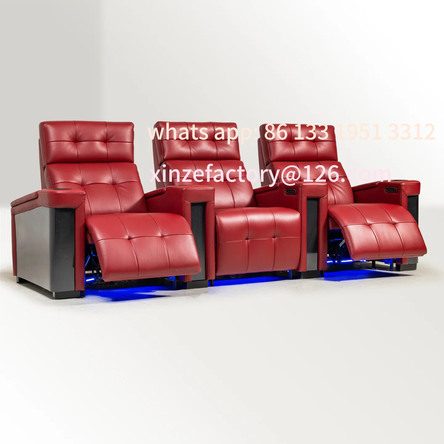 جناح قابل للتخصيص، مقعد كهربائي فاخر جديد لغرفة الصوت والفيديو، أريكة مسرح منزلي لقاعة التلفزيون #1