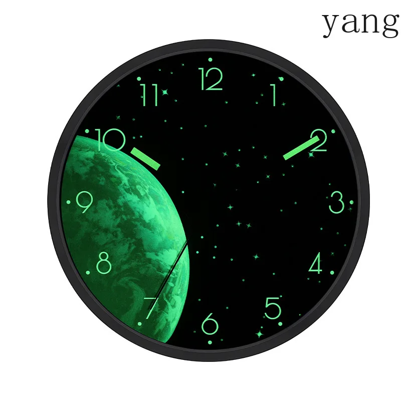 CX intelligent voice-activated wall clock living room home light luxury quartz clock silent wall clock