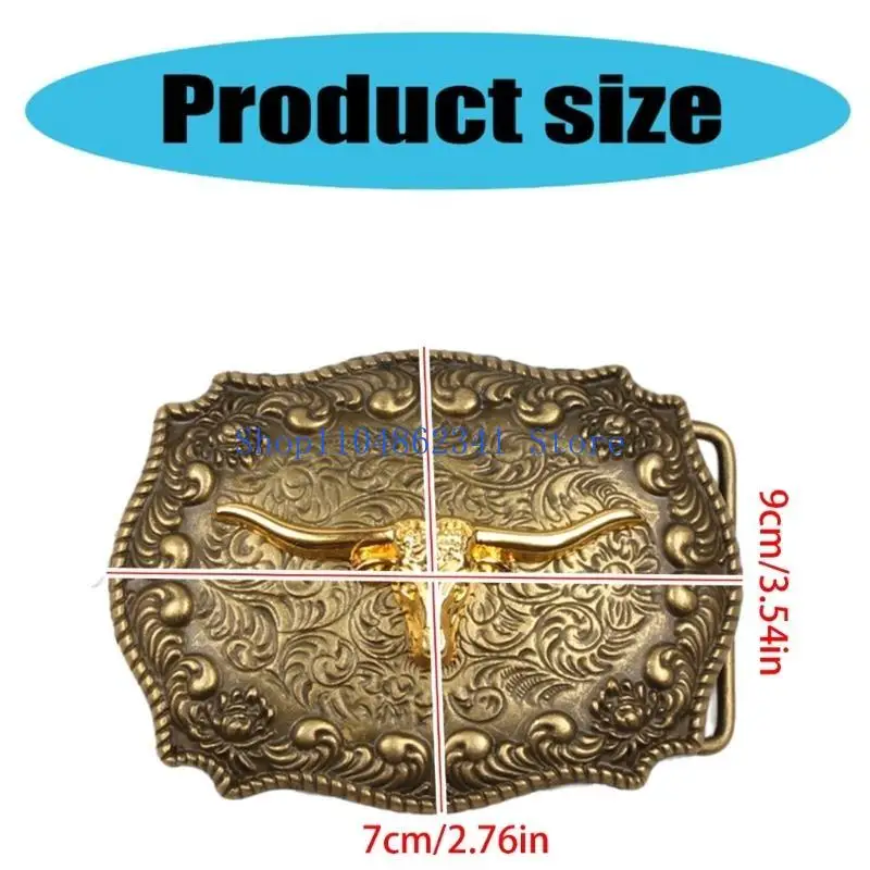 5asd Classical Metal Belt Buckle Carved Belt Buckle DIY Accessories for Unisex