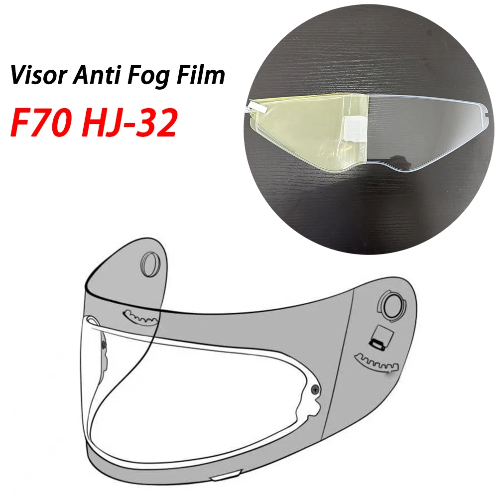 Visor inserts Film Anti Fog Motorcycle Helmet for HJC F70 HJ-32 Moto Helmet Accessories Antifog Lens Film