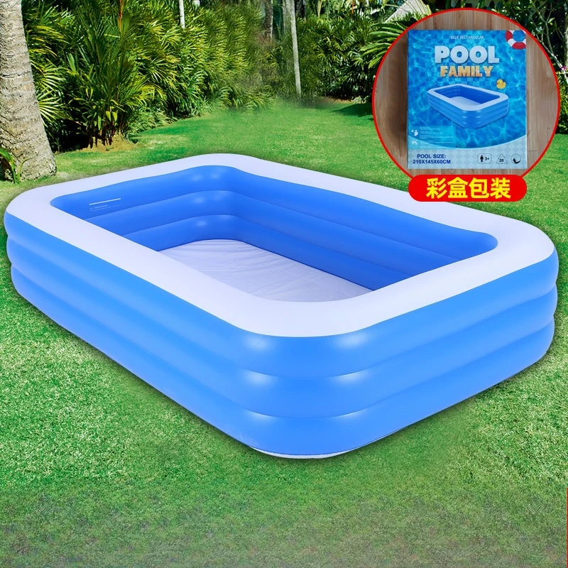 

PVC Inflatable Square Kids Pool Outdoor Thickened Family Baby Swimming Pool