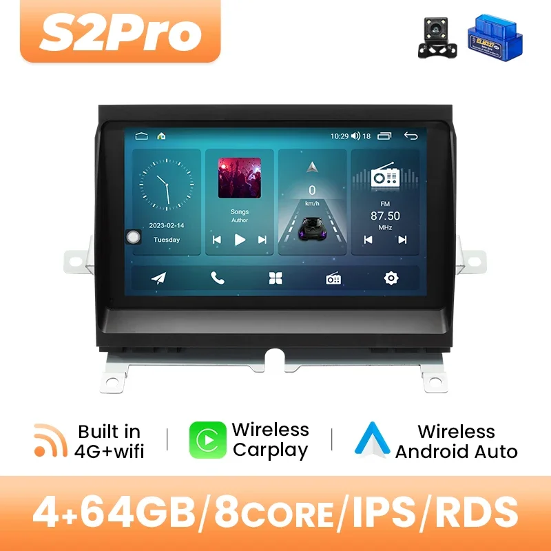 Draadloze Carplay 8 Core Auto Multimedia Speler Voor Land Rover Discovery 3 LR3 L319 2004-2009 Android 14 navigatie DSP 4G Wifi