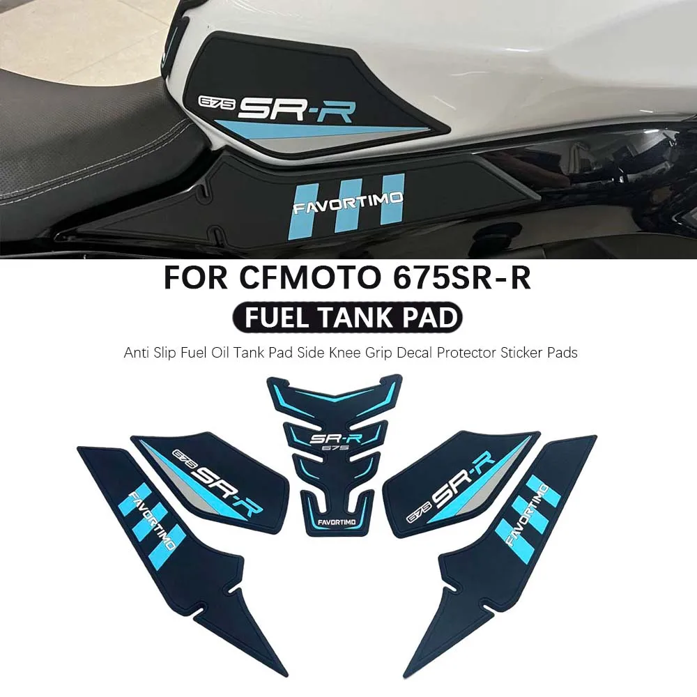 

Motorcycle For CFMOTO 675SR 675SRR NEW Accessories Anti Slip Fuel Oil Tank Pad Side Knee Grip Decal Protector Sticker Pads 675SR