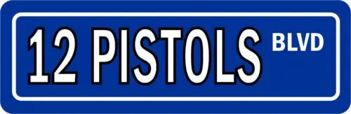 12 PISTONS BLVD  STREET SIGN ALL METAL Tin Sign AUTO CAR BIG BLOCK