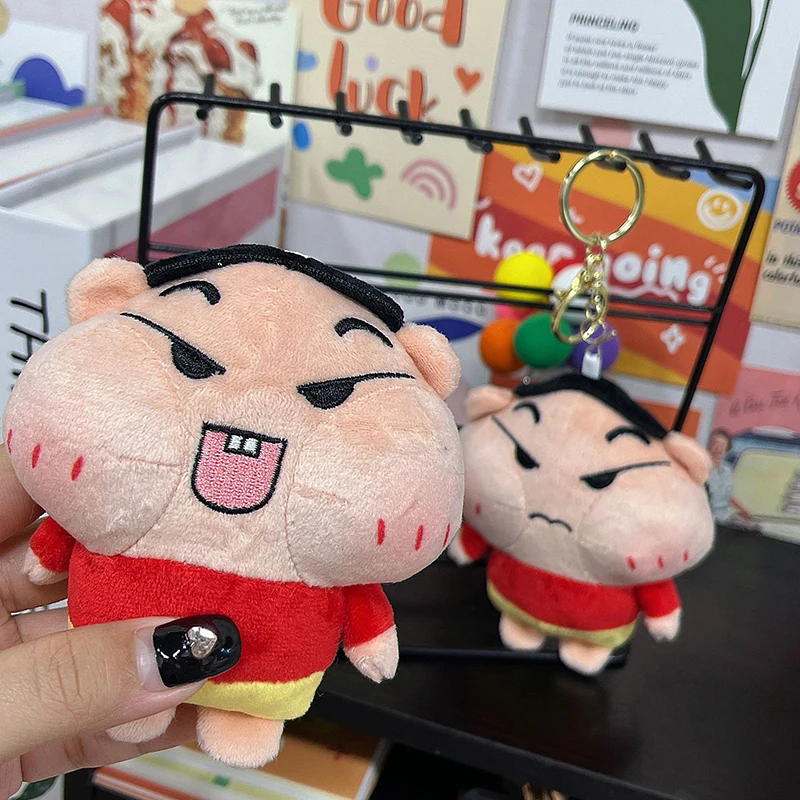 Crayon Shin-Chan Plush Doll Cute Kawaii Anime Cartoon Keychain Knapsack Soft Filling Plush Pendant Accessory Decorate Girls