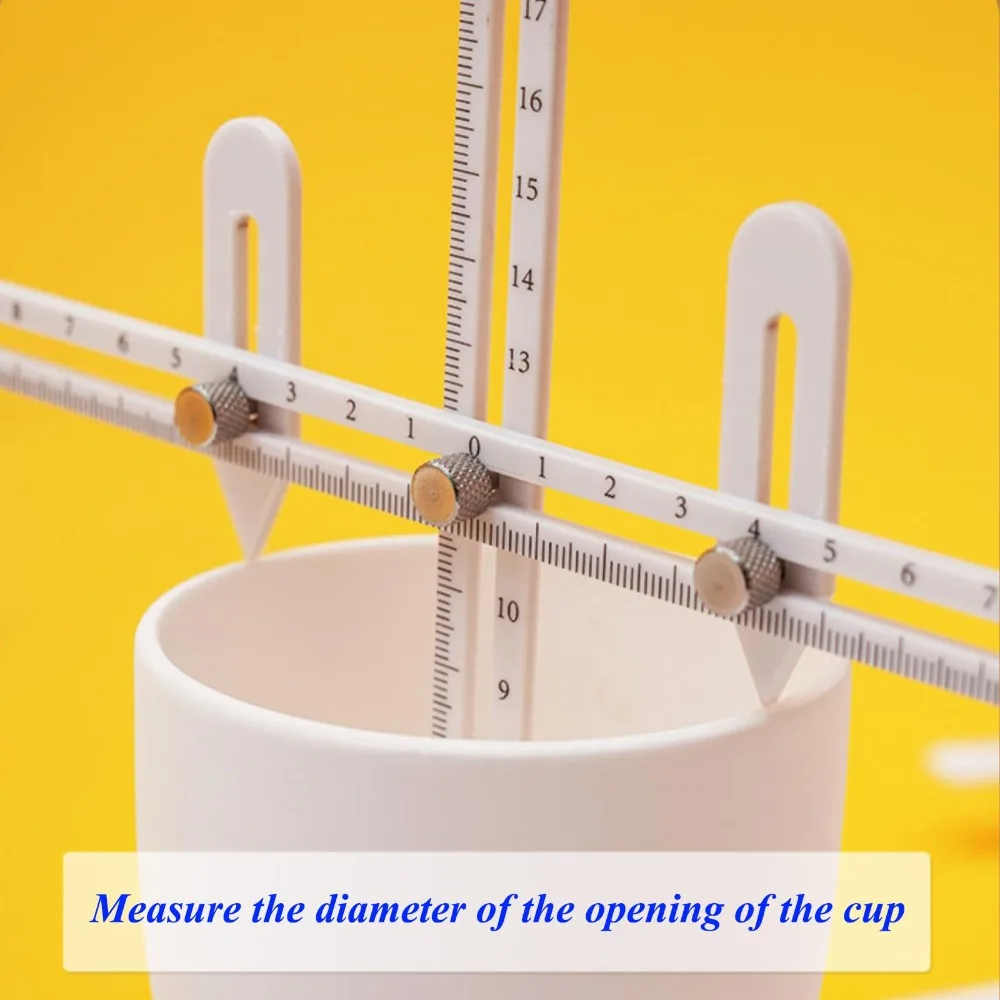 1 Set Multifunctional Ceramic Measuring Rule Combo Tool Depth/Thickness/Caliber Plastic Clay Measuring Gauge Accurate