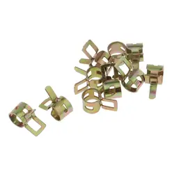 8mm Fuel Line Hose Tubing Spring Clips Clamps - 10 Pieces/Set