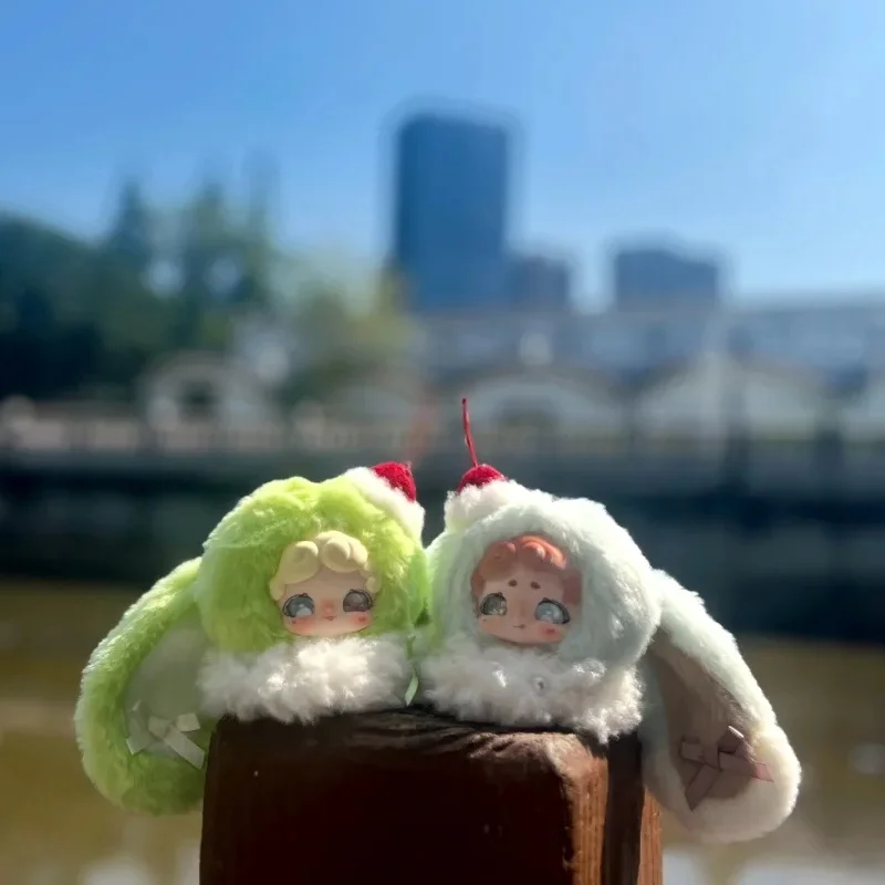 럭키디어나이 굿나잇 버니 플러시 토이 블라인드 박스 귀여운 소녀 인형 트렌디한 휴일 선물 서프라이즈 장식 피규어